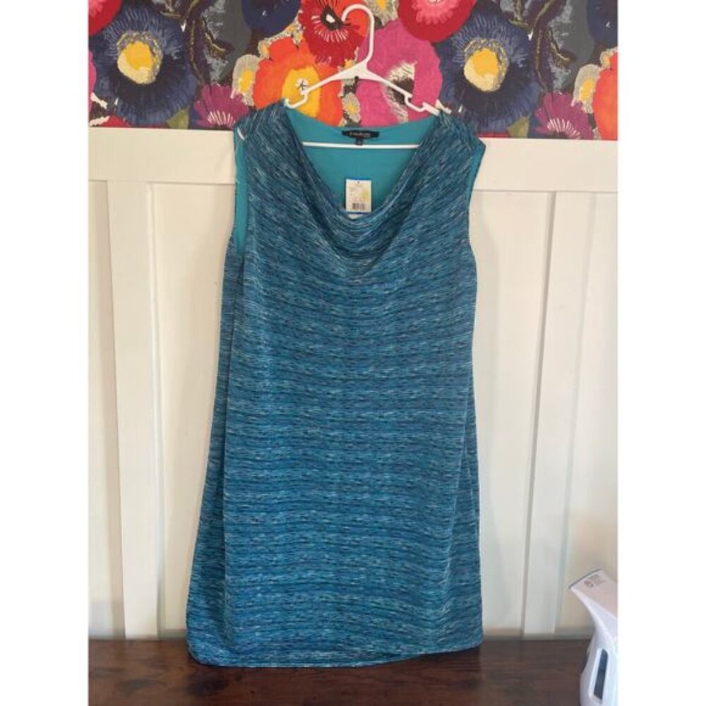 Evan Picone womens 1x turquoise dress
